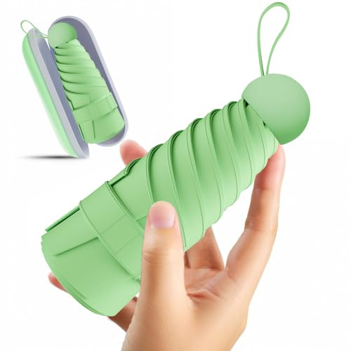 Parapluie pliant de voyage MINI Coupe - vent,idéal pour tenir dans votre poche ou votre sac,parapluie portefeuille en tissu écologique,idéal pour les déplacements quotidiens,Garçons filles,cadeaux