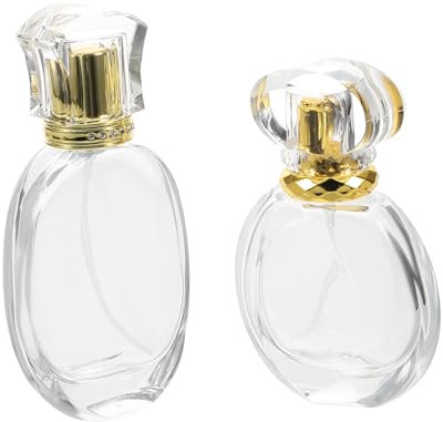 SHERCHPRY 2piezas Botella De De Vidrio Transparente Rellenable Vacía Portátil Para Viaje Dispensador De Niebla Frasco De De