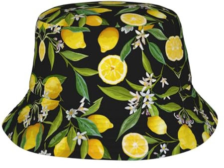 Kfjghhl Chapeau cloche unisexe léger jaune citron pour l'extérieur, l'été, la plage, le pêcheur, les escapades