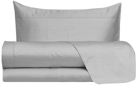 hermet Set med lakan för enkelsäng 100% bomull, set med sänglinne, 1 kvadrat, mönster med linneeffekt, överlakan + underlakan + örngott