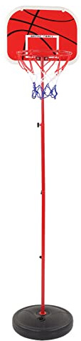 HWGING Soporte de Baloncesto, Mini Portería de Baloncesto, Ajustable, Soporte para Pelota de bajo, Fácil Montaje, 1 Pelota Incluida, Herramientas Incluidas, Juguete para Niños, Listo para Jugar,