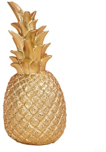 Pineapple Resin Ornaments Elegant Figurines for Home Decor, Suitable for Entrance Bookcase Wine Cabinet Dining Table Display, Creativefor Housewarming Wedding(Large Gold)