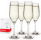 Spiegelau Style Champagner Weingläser Set mit 4 Stück - Europäisch hergestellt Kristall, klassischer Stiel, spülmaschinenfest, Profi Qualität Weinglas Geschenkset - 240 ml
