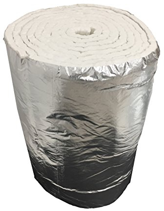 Einside - Aislante de Fibra Cerámica Eco + Aluminio, Rollo de 7.30 m x 61 cm, Grosor de 25 mm