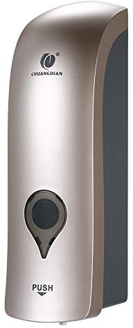 Decdeal - Dispenser per sapone liquido, 300 ml, non richiede foratura, montaggio a parete, manuale, per bagno, per bagnoschiuma, shampoo e disinfettante per le mani