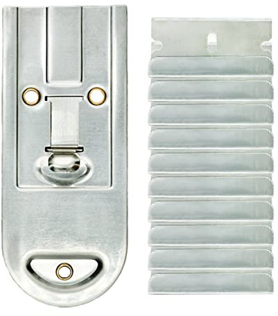 HARDY Grattoir Universel en Métal Avec 10 Lames de Rechange pour Enlever la Peinture de Papier Peint Propriétés de Coupe de la Pollution Adhésive Poignée Pratique Travail Efficace et Rapide