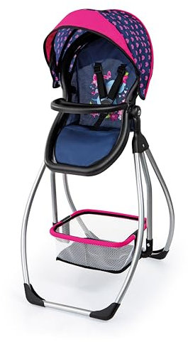 Puppenzubehör, Puppenmöbel, Puppenhochstuhl Trio, Puppensitz, Puppenschaukel für Babypuppen, Hochstuhl