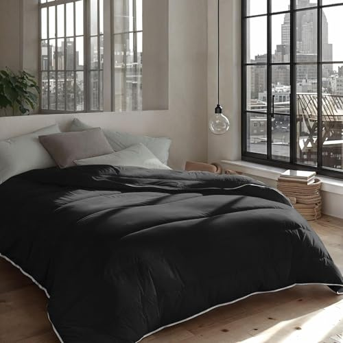 Zelesta Royalbed Ganzjahresdecke 2-in-1 mit integriertem Bezug - maschinenwaschbar - hypoallergen & leicht 300 g/m² Füllung - Zweiseitiges Design - Kein separater Bettbezug erforderlich