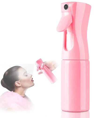 200ML Bottiglia Spray Capelli, Bottigliette Spray Flacone Spray Continuo Fine,ultrafine nebulizzatore,parrucchiere flacone spray, Piante da interno, pulizia dei capelli, del viso e della casa (rosa)