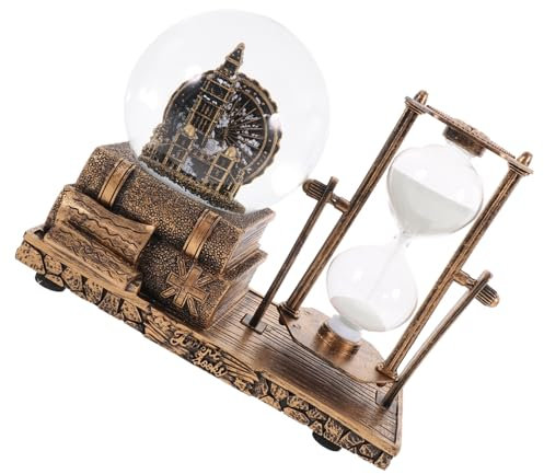 ULDIGI Cristal Vintage con Arena y Musical Decoración Creativa para Escritorio y Centro De Mesa