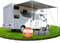 Ezcasch Sonnensegel Wohnwagen 450x240cm Vorzelt Markise für Wohnmobil mit 2 x Keder und 3 x Aluminiumstange, als 5000ml Wasserschutz und 50+ UV Sonnenschutz