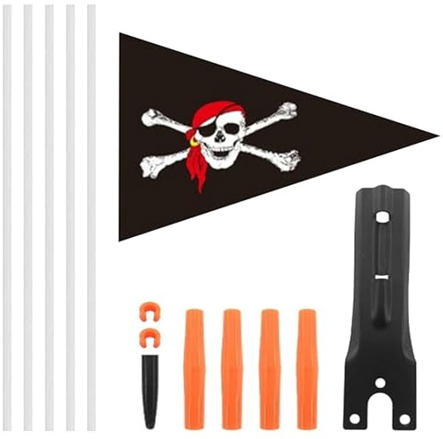 Drapeau de vélo - Drapeau de sécurité imperméable de 6 pieds, réfléchissant haute visibilité, matériau durable et résistant aux intempéries, bannière lumineuse polyvalente pour