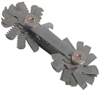 Cocoarm Misuratore di Filettatura Metrica, Acciaio Inossidabile, Set da 51 Pezzi, per Uso su Tornio e Misurazione di Precisione della Filettatura (Metrico + Imperiale (52pz))