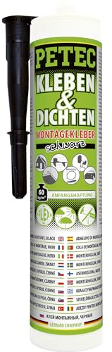 Petec 94729 Ecoline colla di montaggio, 290 ml, Nero