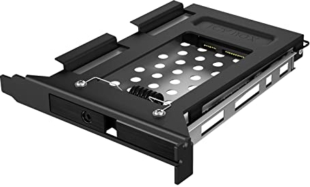 Icy Box IB-2207StS Wechselrahmen für 2,5 (6,35 cm) SATA HDD/SSD passend für einen PCI-Erweiterungsschacht mit SATA III und EasySwap schwarz