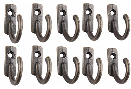 Crochet Mural Décoratif de Clé Hanger Vintage Bronze, 10Pcs