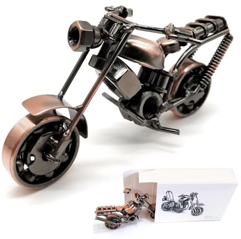 SwirlColor motorcykelmodell järn motorcykel älskare gåva för konstsamling eller skrivbordsdekoration (typ 2)