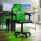 Vida Designs Racing Comet Gaming Computer Chair, Green & Black, Office Executive Adjustable Swivel Recliner Pu Faux-Leather (UKFR Certified)