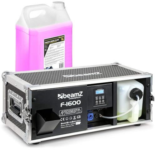 BeamZ F1600 DMX máquina de humo fazer en flight case incl. 5 litros de líquido de humo