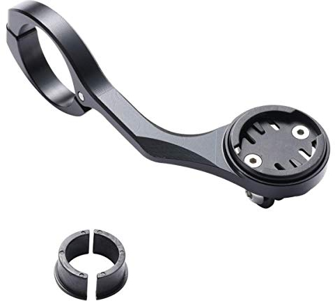 CNC Fahrradcomputer Halterung für Garmin,Vorbauhalterung für Garmin Edge 200, 500, 510,530,540, 800, 810, 830,840,1000,1030,1040,1050 radcomputer Halterung （Schwarz/Rot）