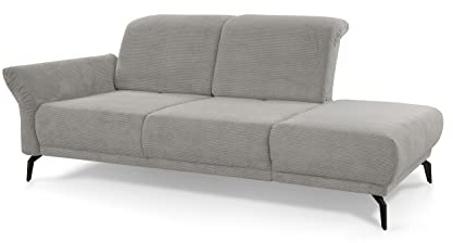 CAVADORE Cooper Chaiselongue - Chaiselongue (poliéster), Color Plateado