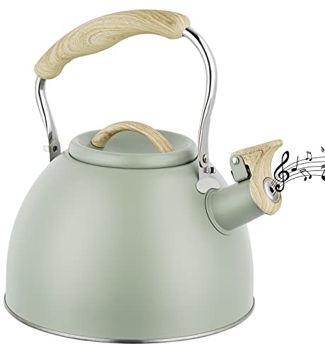 Whistling Kettle,3L Stove Induction Kettle, Stovetop Stainless Steel Tea Kettle, Stainless Steel Whistling Kettle, for Gas Hobs, Induction and Electric Hobs