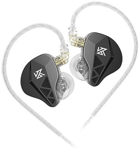 keephifi KZ EDXS - Cuffie intrauricolari con driver dinamico da 10 mm, HiFi 3D in metallo, auricolari cablati KZ IEMS con suono ad alta risoluzione e cavo staccabile (senza microfono)