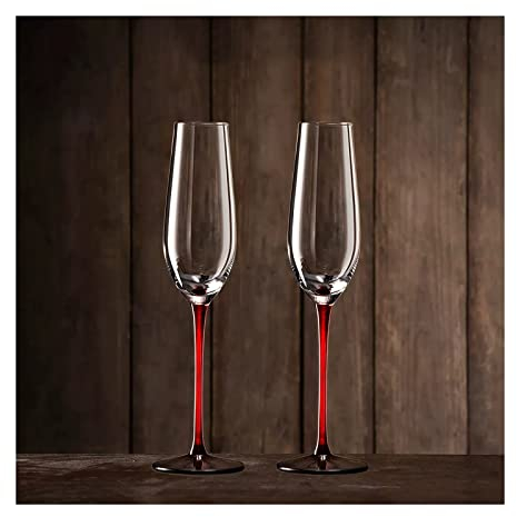 Coupes de Champagne Accueil Verres à Champagne 2 pièces créatifs grands verres mousseux mousseux verre en cristal flûte à champagne cadeau for mariage, anniversaire, noël Flûtes à Champagne ( Color :