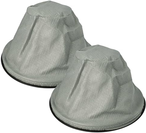 vhbw 2x filtro a sacco compatibile con Einhell TC-AV 1720 DW aspiratore per camino, aspiracenere - Filtro di ricambio, lavabile nero/grigio