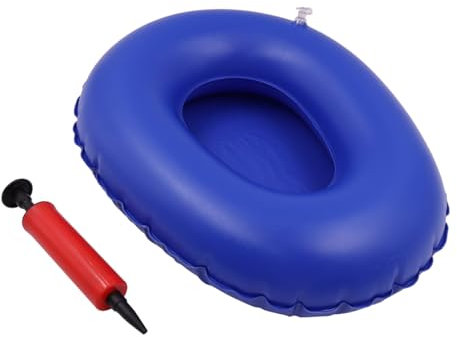 Sarini Inflatable Bedpan Bigger Washable Portable Air Inflation Blue Bed Pan Bedridden Elderly Inflatable Stool Bedsore Toilet