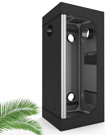 Mosnesrt Chambre de Culture Intérieur, Tente de Culture pour la Maison 100 x 100 x 200 cm, avec Ouverture Zippée, Opaque et étanche, pour Cultiver des Fleurs, des Plantes et des Légumes