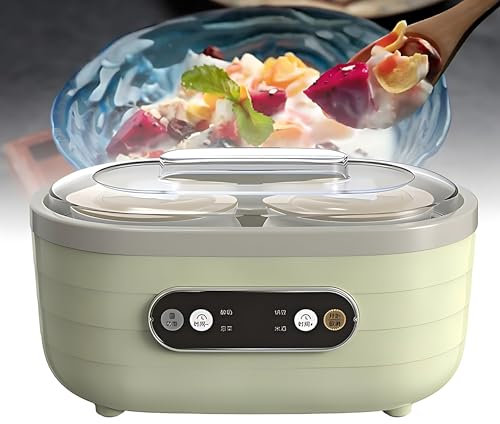 Yogurtiera Piccola, Yogurtiera Completamente Automatica con Tazze Grandi e 6 Piccole, Fermentazione a Temperatura Costante, Yogurtiera Compatta per Yogurt, Natto, Vino di Riso, Aceto di Frutta