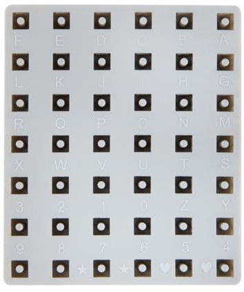 Rayher Silikon Gießform Buchstaben/Zahlen-Perlen, 42 Perlen, 10 x 10 mm, zum Ausgießen mit Kreativ Beton, Art Resin Gießharz, Raysin-Gießpulver, 36195000, Grau