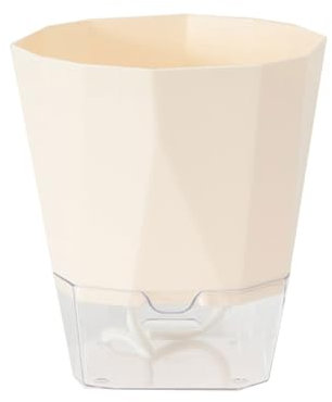 Selbstbewässernder Übertopf, afrikanische Veilchen, transparenter Kunststoff, automatische Bewässerung, Pflanzgefäß, Blumentopf, quadratischer Blumentopf für alle Zimmerpflanzen, Sukkulenten, Kräuter