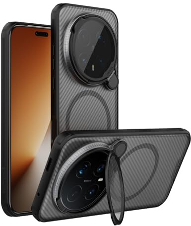 teroxa Coque pour Honor Magic 8 Pro, protection d'objectif d'appareil photo, support pliable en TPU, coque arrière en polycarbonate compatible avec les coins MagSafe antichoc (gris)