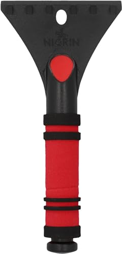 NIGRIN 6192 Grattoir à Glace avec Poignée Souple, Noir, Rouge.