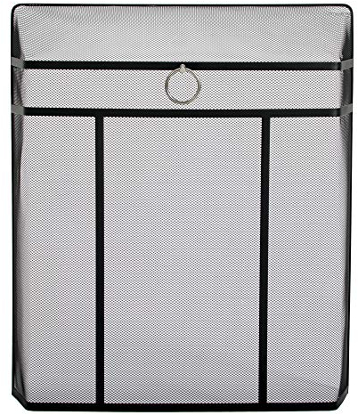 Home Discount parascintille per caminetto, Colore Nero e Cromato, 71,1 cm Libera Installazione