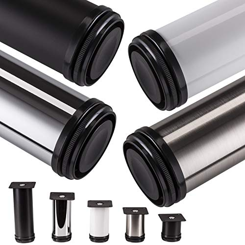 4er-Set Möbelfuß Jimmy echt Edelstahl Ø 50 mm/Höhe: 60 mm Schrankfuß von SO-TECH