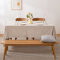 ATsense Tischdecke, Tischdecke Beige, Tischdecken Leinenoptik-100% Gewaschener Baumwolle Eckig Tischtuch 140x200 cm