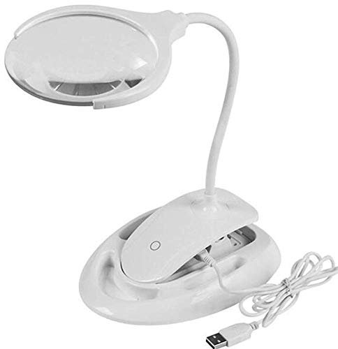 LED éclairant 3 x 8 x amplificateur et Lampe de Bureau Charge loupe pour l'inspection de l'artisanat Lecture Livre modèle Construction Soudure Conception de Bijoux et Plus A/A Cadeau