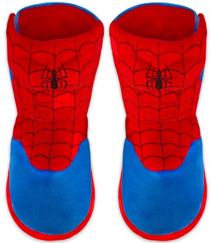 Dream Bridge Zapatilla de niño Zapatillas para niños Botas Araña Calzado de casa Cálido Felpa Botines,Azul,27/28EU,Talla M
