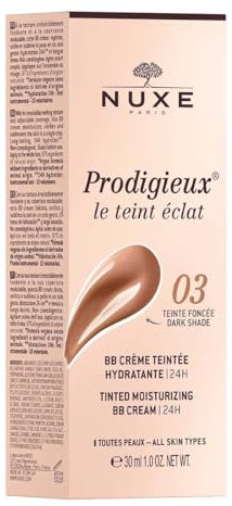 Nuxe Prodigieux Le Teint Eclat BB Cream Farbcreme, feuchtigkeitsspendend, dunkel, 30 ml