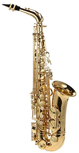 ACAGALA Eb Saxofón Alto Latón Lacado Oro E-Saxofón E 802 Toneladas Instrumento de Viento Madera con Cepillo de Limpieza Paño Guantes, Correa Funda Acolchada