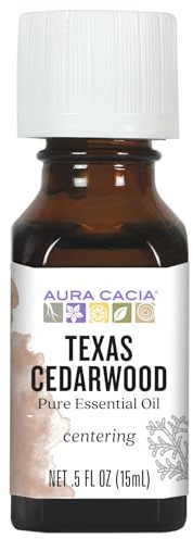 Aura Cacia, 100% Pure Essential Oil, Texas Cedarwood, .5 fl oz (15 ml)