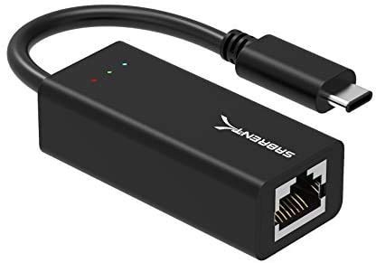 SABRENT USB Type-C to Gigabit Ethernet Adapter 10/100/1000 Mbps for MacBook, Mac Pro, Mini, iMac, XPS, Surface Pro, Notebook Pc and More (NT-UBCG)