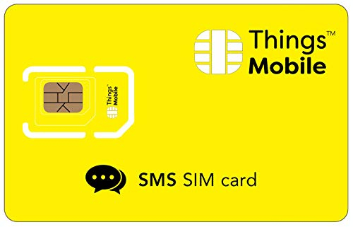 Carte SIM pour SMS - Things Mobile - Couverture Mondiale, réseau Multi-opérateur GSM/2G/3G/4G LTE, sans coûts Fixes, sans échéance avec des tarifs compétitifs. 10 € de crédit Inclus