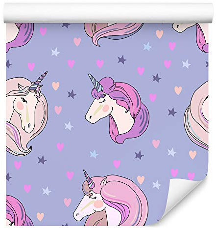 Wallepic 425576305 - Carta da parati per bambini, motivo: unicorni