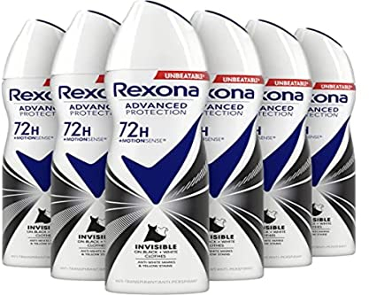 Rexona Woman Advanced Protection - Aerosol antitranspirante invisible B&W 6 x 150 ml