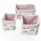 BABEES Aufbewahrungskorb Wickeltisch Baby, Körbchen Set 3 Stück, Organizer Wickelkommode, Utensilo Aufbewahrungsbox Badezimmer (RAINBOW)