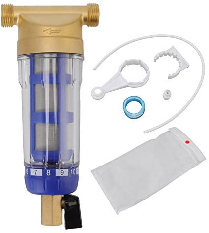 Xcello G1/2in Controlavaggio Ciclonico Sedimentazione Filtro Acqua Rame Puro Tutta La Casa Filtro Acqua per Lavatrice, Lunga Durata